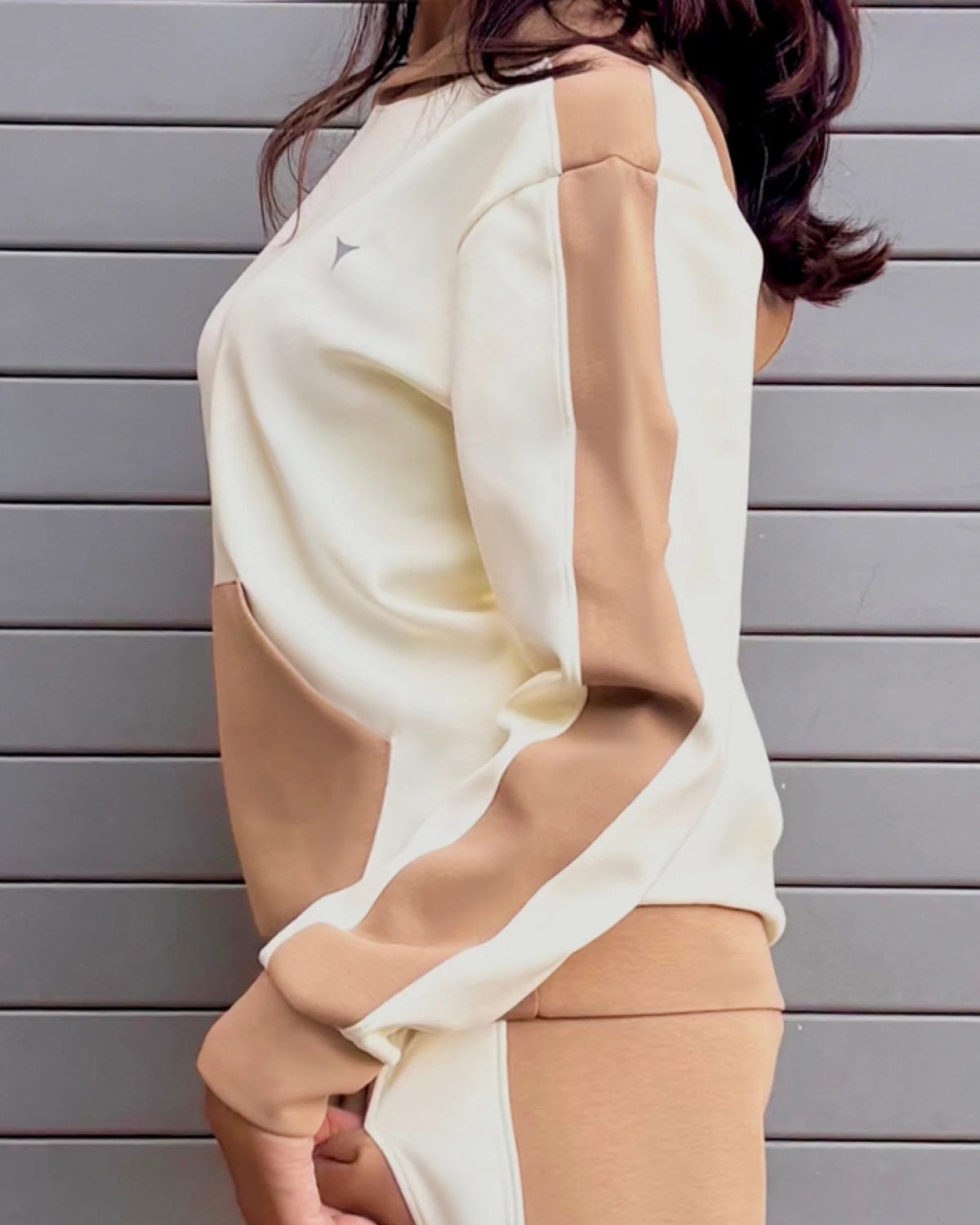 U & Me Hoodie - Beige and Brown