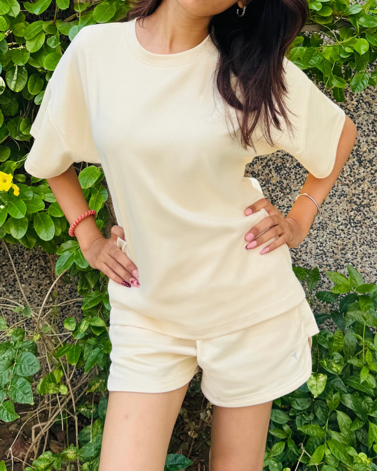 Shine Co-ord Set - Eggshell White