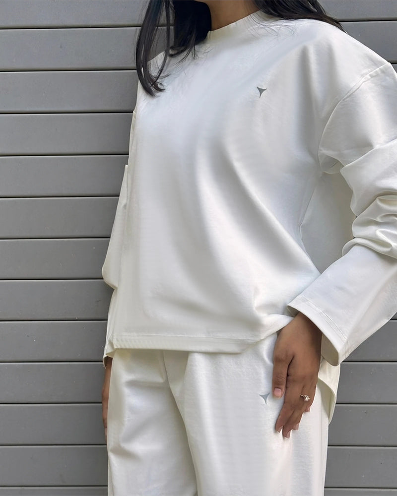 Chic Co-ord Set - Eggshell White