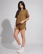 Shine Co-ord Set - Khaki