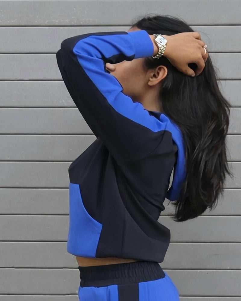 U & Me Hoodie - Royal blue and Navy