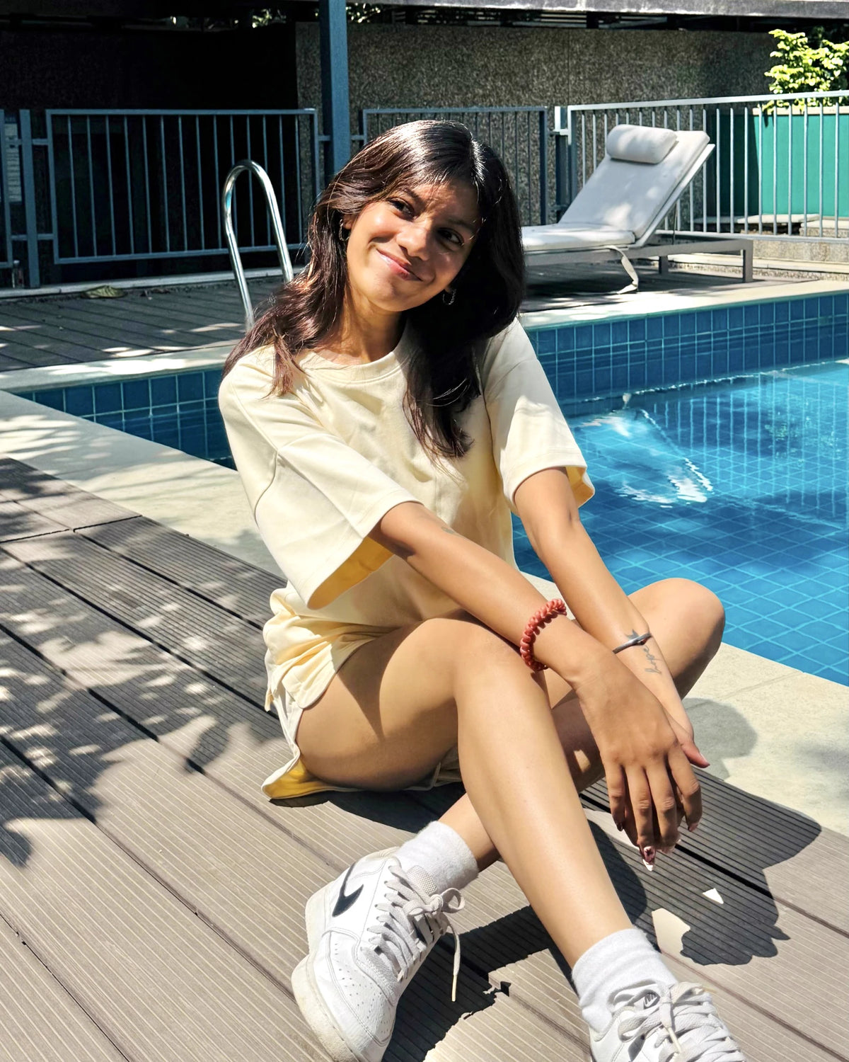 Shine Co-ord Set - Eggshell White