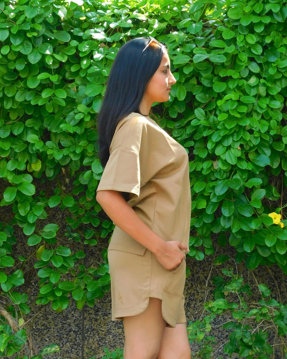 Shine Co-ord Set - Khaki