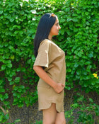 Shine Co-ord Set - Khaki