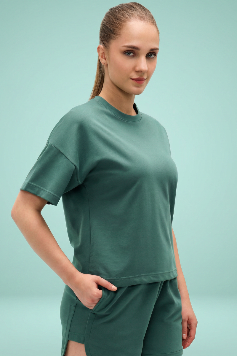 Shine Tee - Faded Green